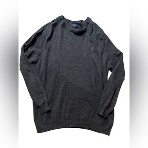 Polo By Ralph Lauren Sweater Men's 3XLT Dark‎ Gray/Black Pullover Long Sleeve✅